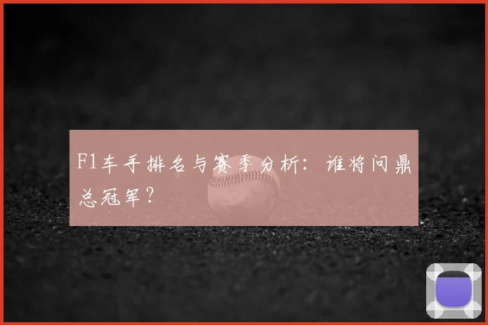 F1车手排名与赛季分析：谁将问鼎总冠军？